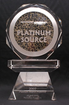 Northrop Grumman Platinum Preferred Supplier 2007