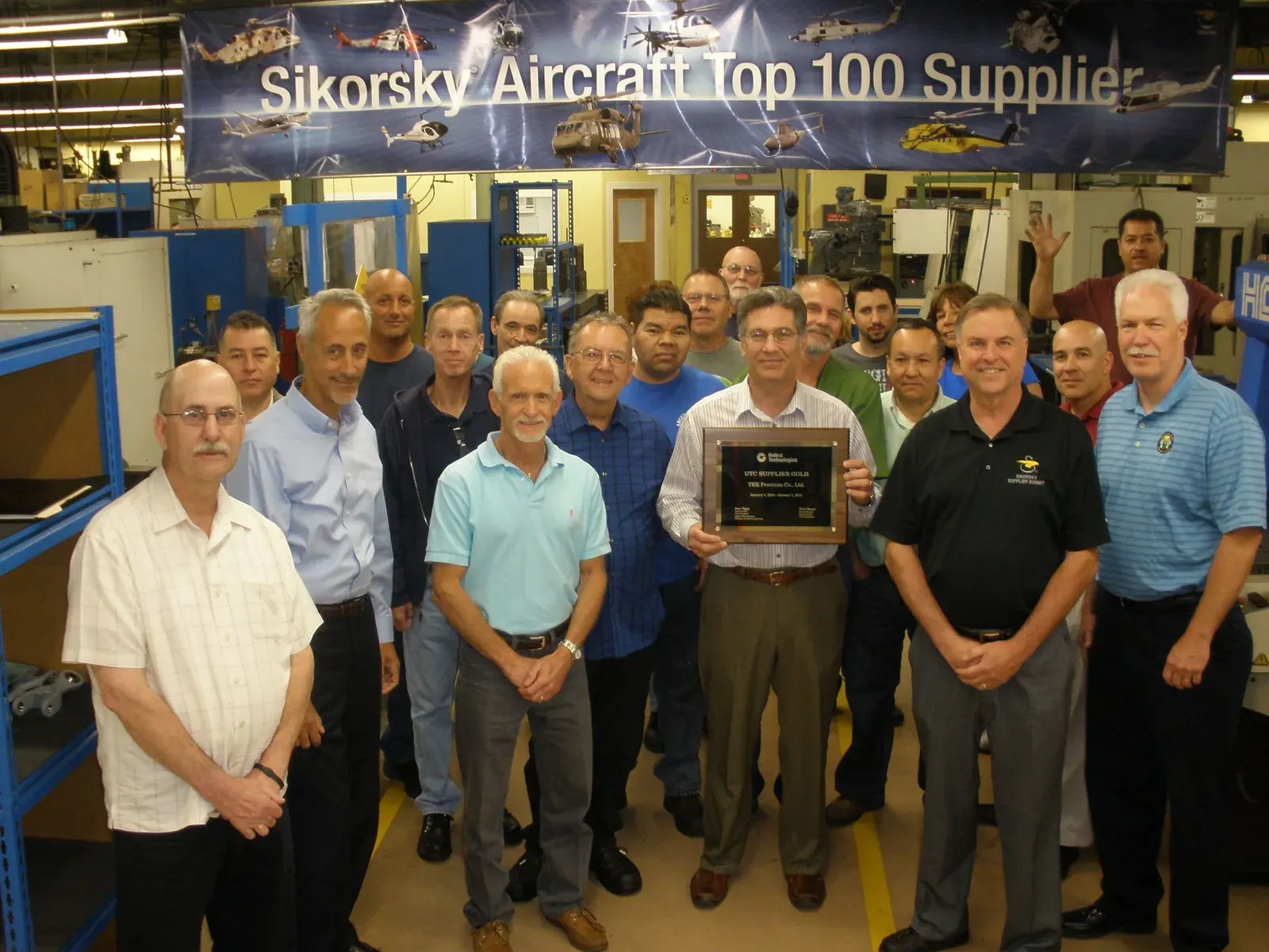 TEK Precision supplier recognition award