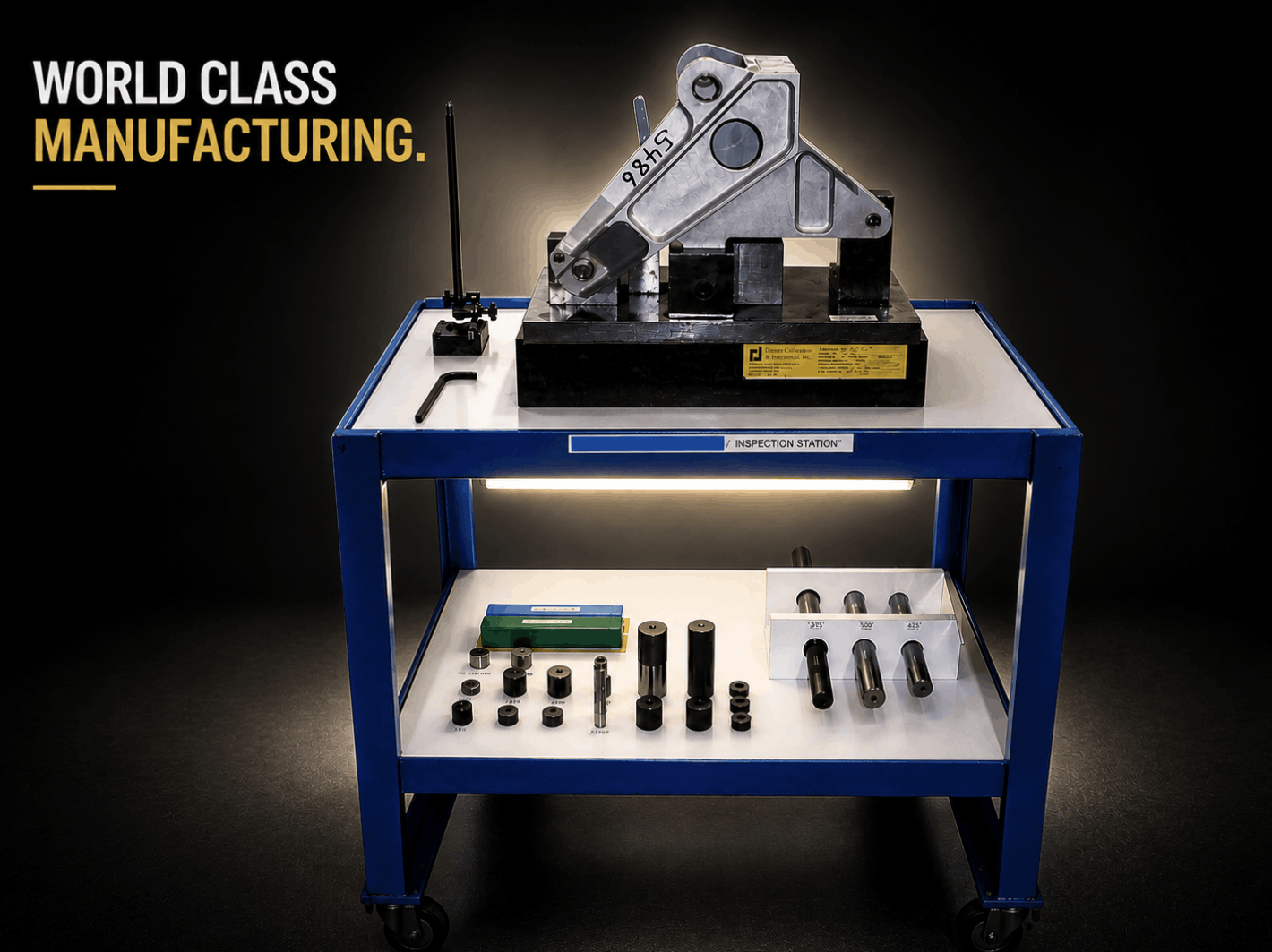 Quality inspection station at TEK Precision's Deer Park facility